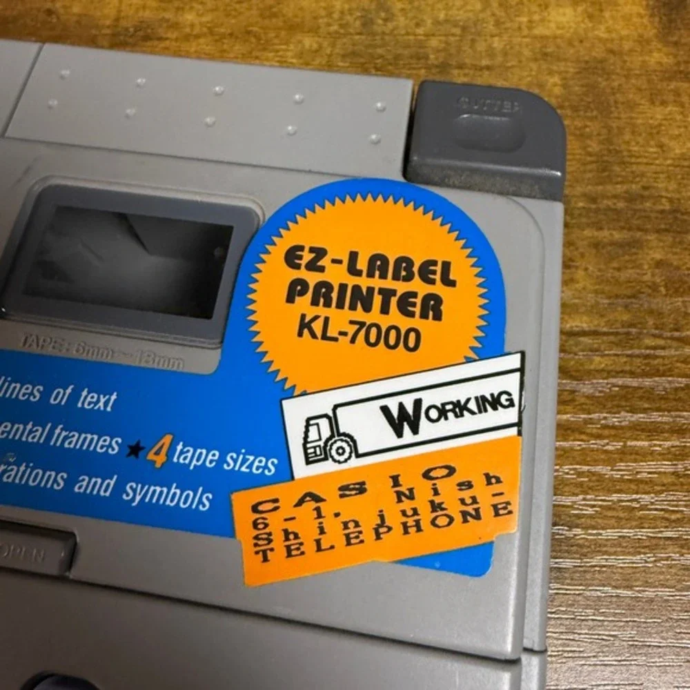 Casio KL-7000‎ EZ-Label Printer Gray Plastic Label Maker Large Handheld Unit
